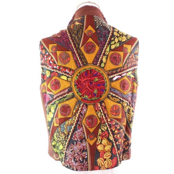 Hermes Vintage Auxpays DES Epices In The Land Of Spices 100% Silk Mouton - Picture 3 of 12